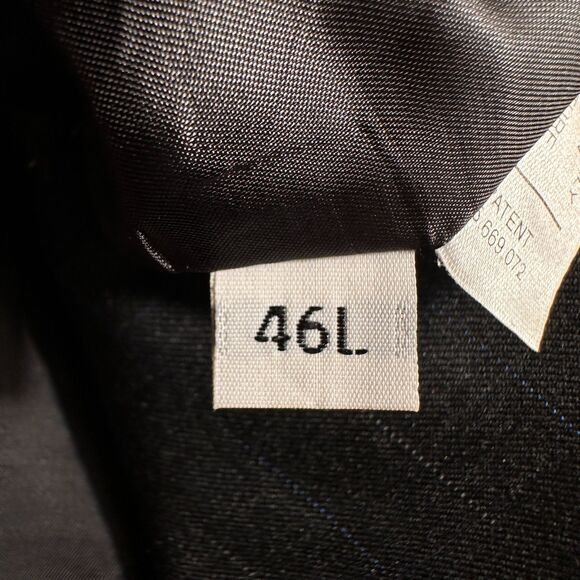 AUSTIN REED Mens Blazer 46L Sport Coat 2-Button Jacket Gray Plaid Wool Suits - Picture 12 of 12